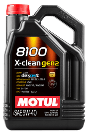 Motul 5L Synthetic Engine Oil 8100 X-CLEAN Gen 2 5W40 - Corvette Realm