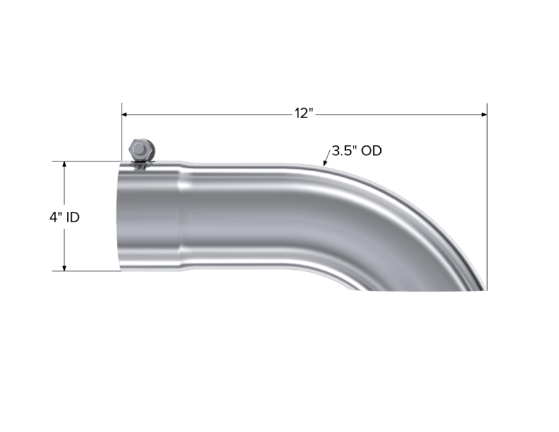 MBRP Universal Tip 3.5in O.D. Turn Down 3.5in inlet 12 length - Corvette Realm