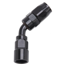 Russell Performance -8 AN Black 45 Degree Full Flow Hose End - Corvette Realm