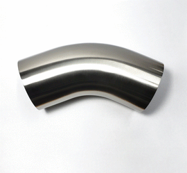 Stainless Bros 3in Diameter 1.5D / 4.5in CLR 45 Degree Bend Leg Mandrel Bend - Corvette Realm