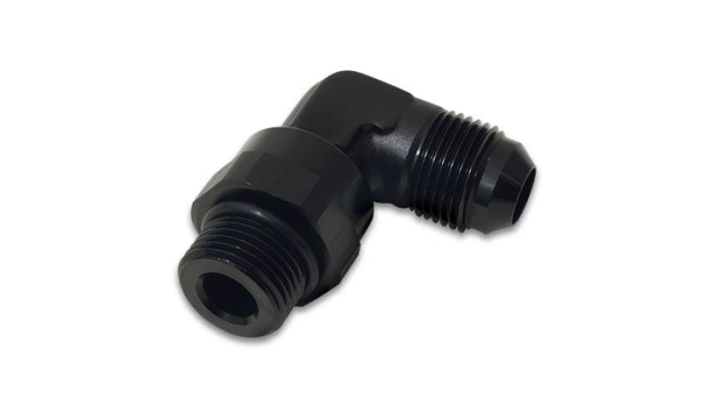 Vibrant -8AN Male Flare to Male -10 ORB Swivel 90 Degree Adapter - Anodized Black - Corvette Realm