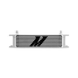 Mishimoto Universal -8AN 10 Row Oil Cooler - Silver - Corvette Realm
