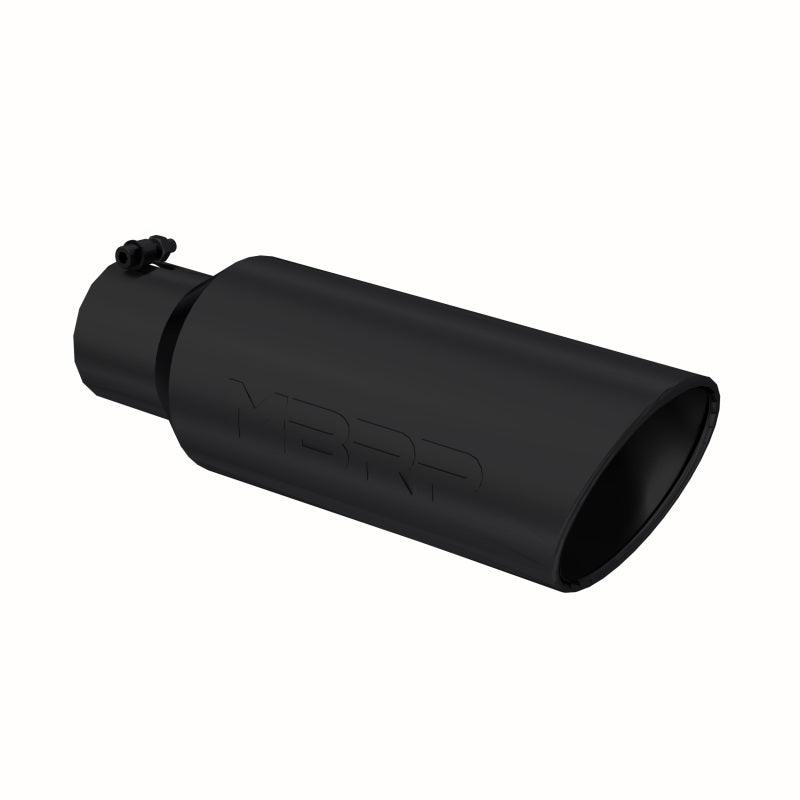 MBRP Universal Tip 6in OD Rolled End 4in Inlet 18in L Black Coated Exhaust Tip - Corvette Realm