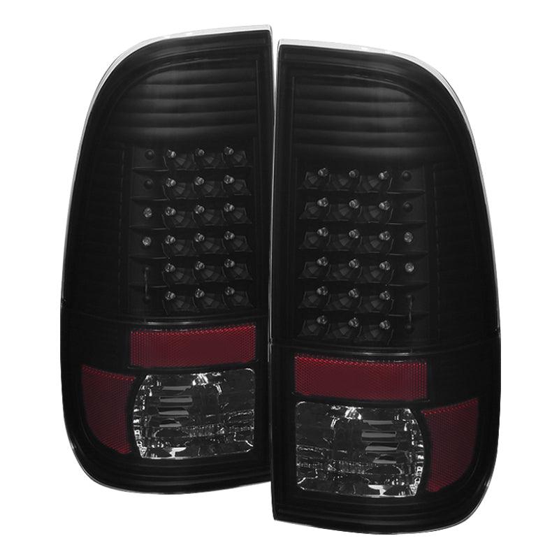 Xtune Ford Super Duty 08-15 LED Tail Lights Black Smoke ALT-JH-FS08-LED-BKSM - Corvette Realm