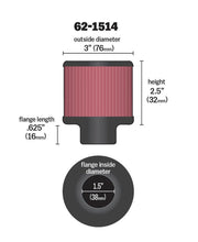 Load image into Gallery viewer, K&amp;N 1.5in Flange ID x 3in OD x 2.5in Height Clamp On Crankcase Vent Filter - Corvette Realm