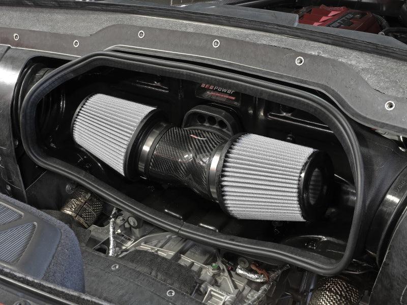 aFe 2020 Corvette C8 Track Series Carbon Fiber Cold Air Intake System With Pro DRY S Filters - Corvette Realm