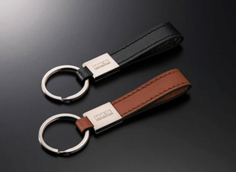 HKS HKS LEATHER KEYRING CAMEL - Corvette Realm