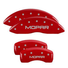 Load image into Gallery viewer, MGP 4 Caliper Covers Engraved Front &amp; Rear C5/Corvette Red finish silver ch - Corvette Realm