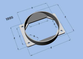 Vibrant MAF Sensor Adapter Plate for Mitsubishi applications use w/ 4.5in Inlet I.D. filters only - Corvette Realm
