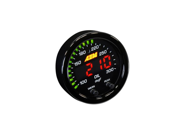 AEM X-Series Temperature 100-300F Gauge Kit (ONLY Black Bezel and Water Temp. Faceplate) - Corvette Realm