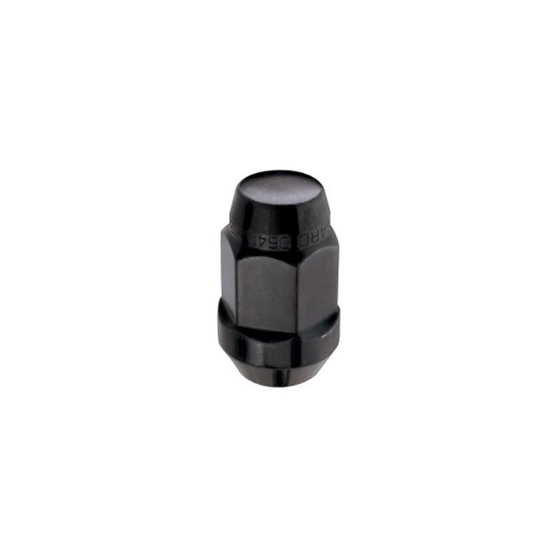 McGard Hex Lug Nut (Cone Seat Bulge Style) M14X1.5 / 22mm Hex / 1.635in. Length (4-Pack) - Black - Corvette Realm