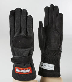 RaceQuip Black 2-Layer SFI-5 Glove - Small - Corvette Realm