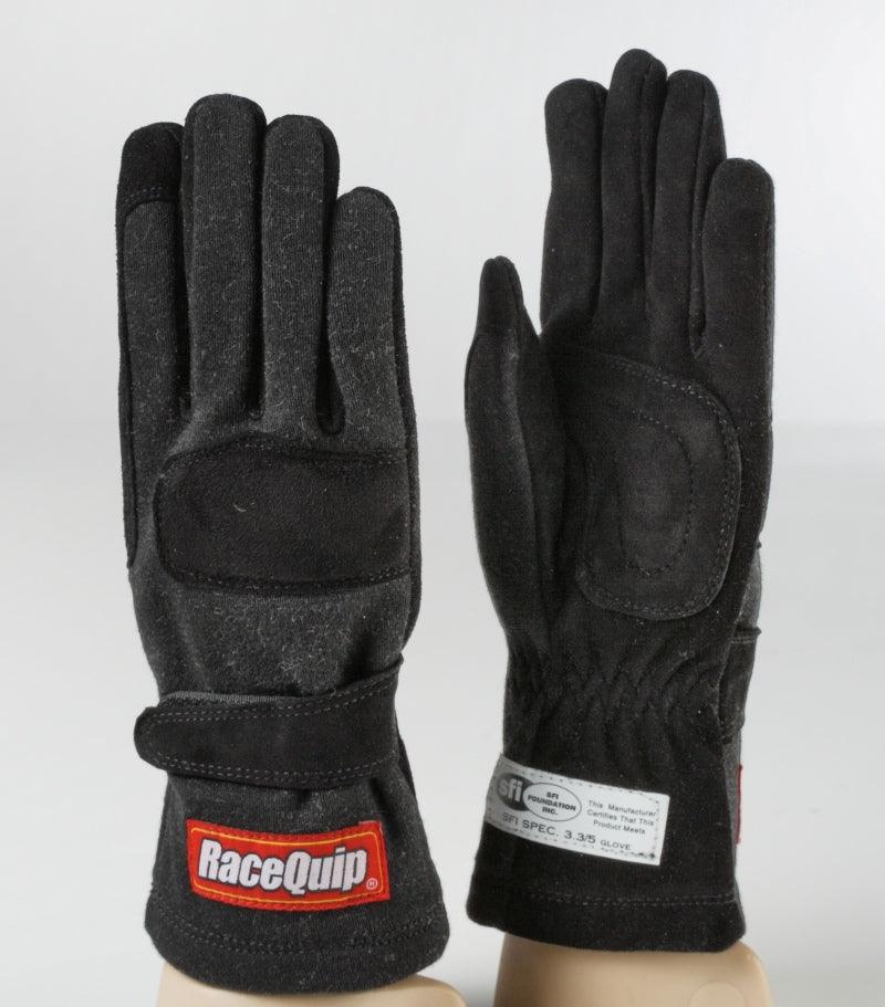 RaceQuip Black 2-Layer SFI-5 Glove - Large - Corvette Realm