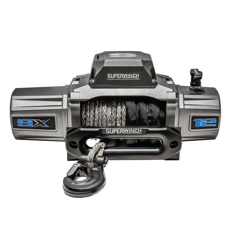 Superwinch 12000 LBS 12V DC 3/8in x 80ft Synthetic Rope SX 12000SR Winch - Graphite - Corvette Realm