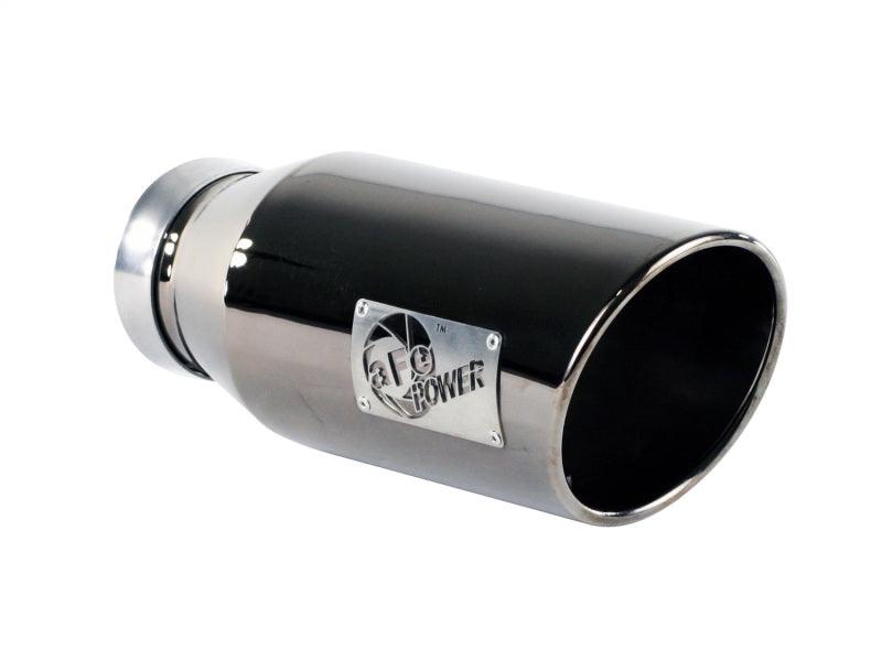 aFe MACHForce XP Exhausts Tips SS-304 EXH Tip 4In x 6Out x 15L Bolt-On (blk chrome) - Corvette Realm