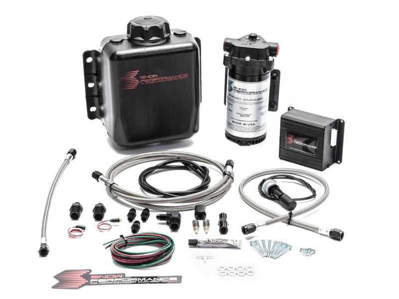 Snow Performance Stg 2 Boost Cooler Prog. Engine Mount Water Injection Kit (SS Braid Line & 4AN) - Corvette Realm