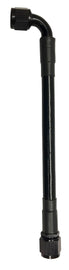 Fragola -6AN Ext Black PTFE Hose Assembly Straight x 90 Degree 20in - Corvette Realm