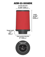 Load image into Gallery viewer, AEM 3 inch Short Neck 8 inch Element Filter Replacement - Corvette Realm