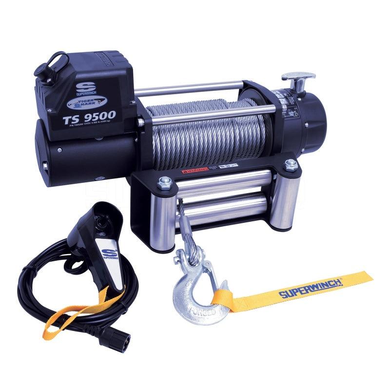 Superwinch 9500 LBS 12V DC 11/32in x 95ft Steel Rope Tiger Shark 9500 Winch - Corvette Realm