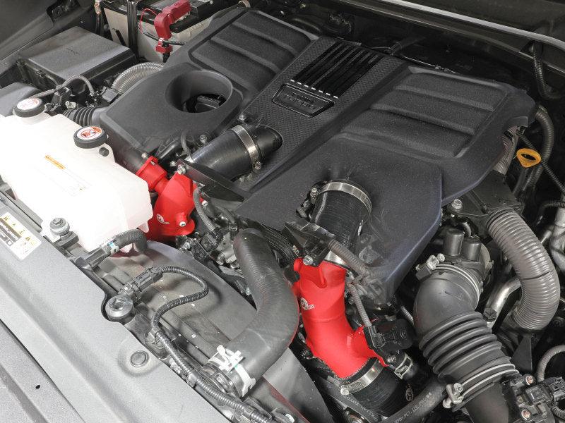 aFe 2022 Toyota Land Cruiser (J300) V6-3.5L (tt) BladeRunner 2.5in Aluminum Hot Charge Pipe - Red - Corvette Realm