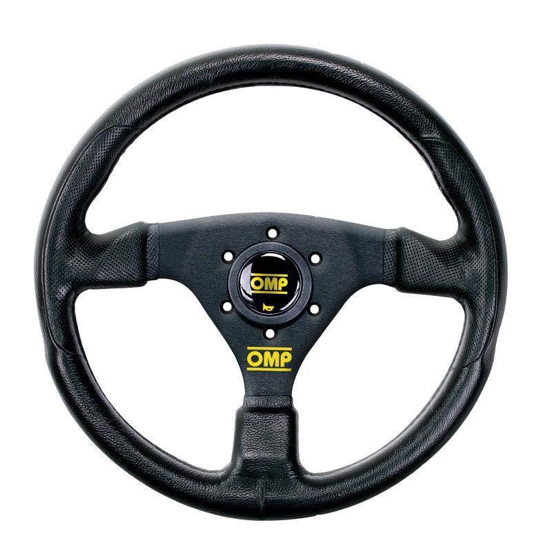 OMP GP Racing Steering Wheel - Black/Black - Corvette Realm