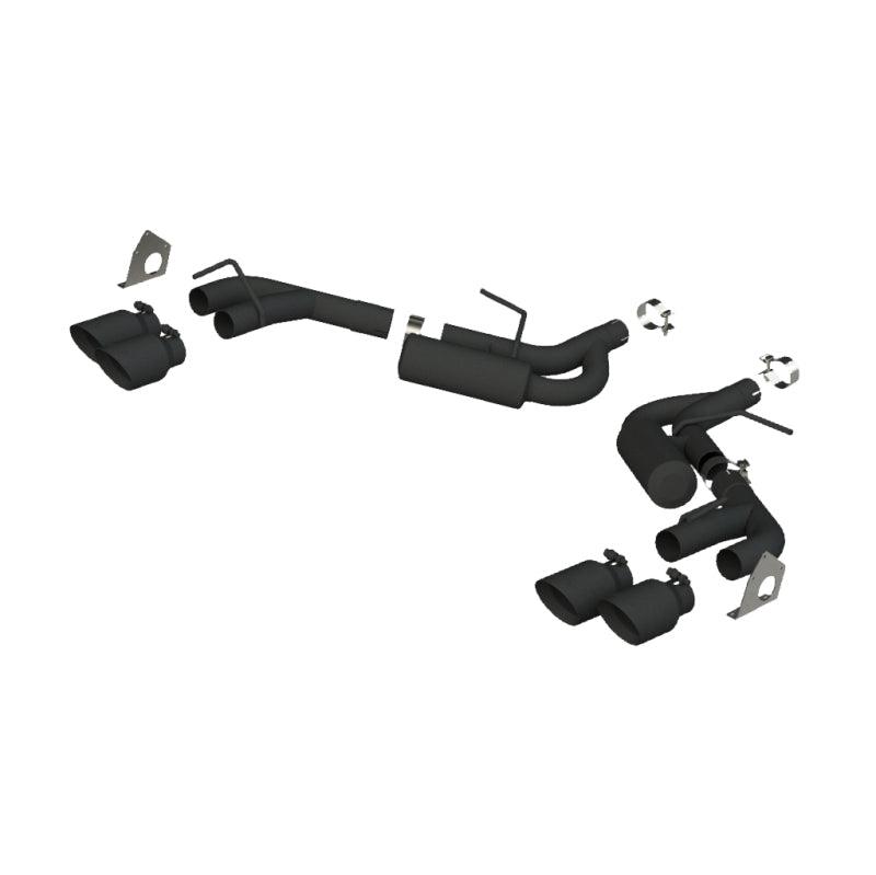 MBRP 16-19 Chevrolet Camaro V6 2.5in BLK NPP Dual Axle Back Exhaust w/ 4in Quad Dual Wall Tips - Corvette Realm