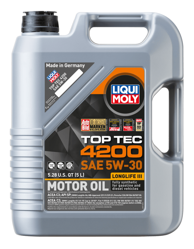 LIQUI MOLY 5L Top Tec 4200 New Generation Motor Oil SAE 5W30 - Corvette Realm