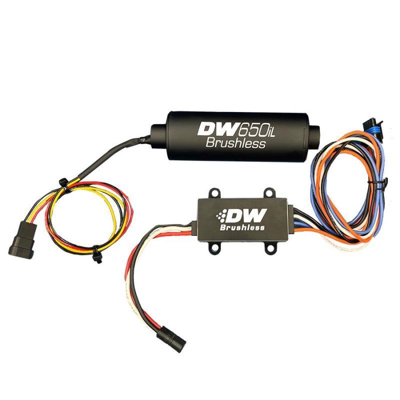 DeatschWerks DW650iL Series 650LPH In-Line External Fuel Pump w/ PWM Controller - Corvette Realm