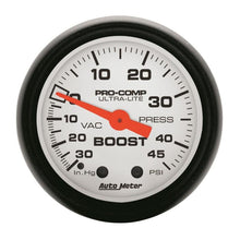 Load image into Gallery viewer, Autometer Phantom 52mm 30in Hg-Vac/45PSI Mechanical Vacuum/Boost Gauge - Corvette Realm