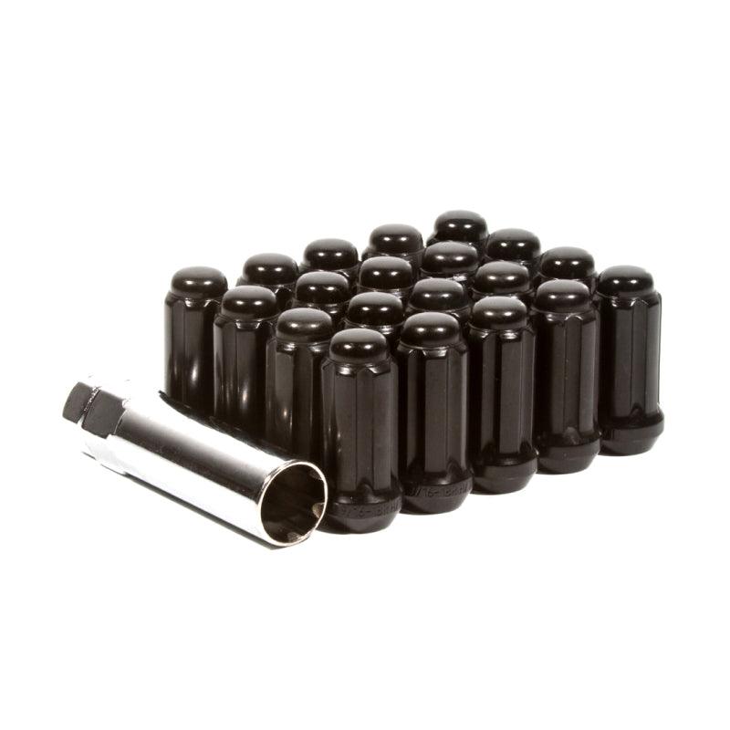 Method Lug Nut Kit - Extended Thread Spline - 14x1.5 - 5 Lug Kit - Black - Corvette Realm