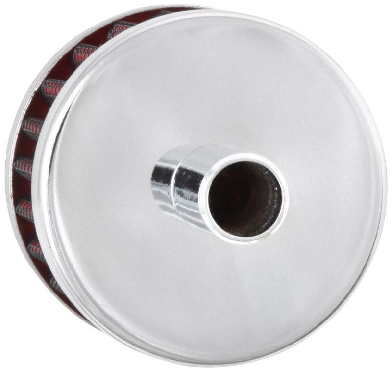 K&N Steel Base Chrome Top Crankcase Vent Filter 1/2in. Vent / 2in. OD / 1-1/2in. Height - Corvette Realm