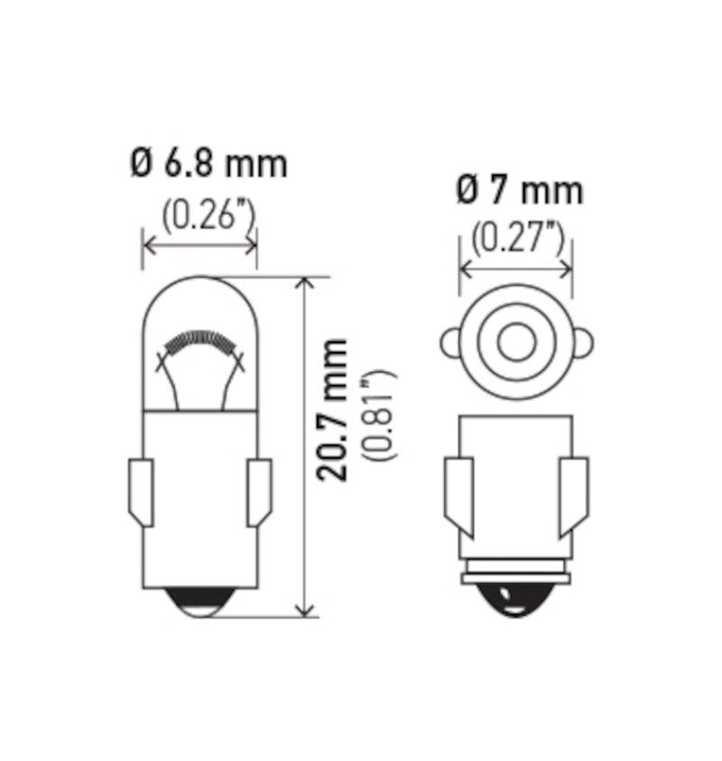 Hella Bulb 3899 24V 3W BA7s T2 - Corvette Realm