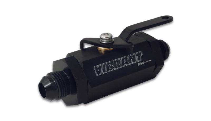 Vibrant -6AN to -6AN Male Shut Off Valve - Black - Corvette Realm