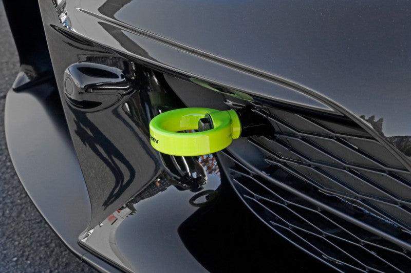 Perrin 2020 Toyota Supra Tow Hook Kit (Front) - Neon Yellow - Corvette Realm