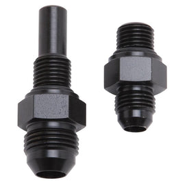 Russell Performance -6 AN to 4L80 Transmission Ports Adapter Fittings (Qty 2) - Black Zinc - Corvette Realm