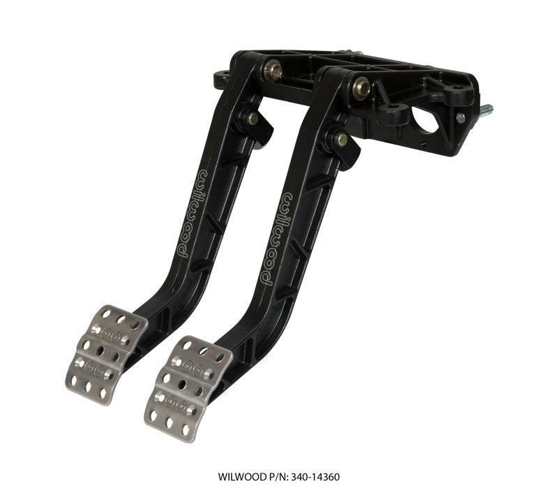 Wilwood Adjustable-Tandem Dual Pedal - Brake / Clutch - Fwd. Swing Mount - 6.25:1 - Black E-Coat - Corvette Realm