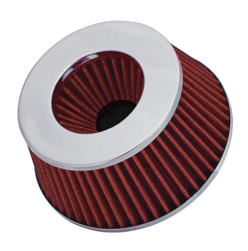 Spectre Adjustable Conical Air Filter 2-1/2in. Tall (Fits 3in. / 3-1/2in. / 4in. Tubes) - Red - Corvette Realm