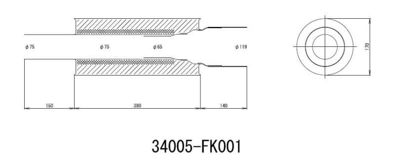 HKS Universal Stainless Hi Power 170mm Titanium Muffler - Corvette Realm