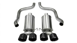 Corsa Black Xtreme Axle-Back Exhaust w/Dual Black 3.5in Tips 09-13 Chevrolet Corvette C6 6.2L V8 - Corvette Realm