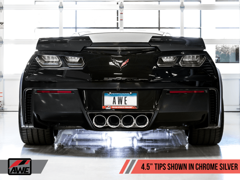 AWE Tuning 14-19 Chevy Corvette C7 Z06/ZR1 (w/o AFM) Touring Edition Axle-Back Exhaust w/Chrome Tips - Corvette Realm