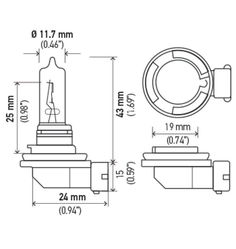 Hella Optilux H9 12V/100W XB Xenon White Bulb (pair) - Corvette Realm