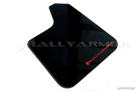 Rally Armor Universal Fit (No Hardware) Black UR Mud Flap w/ Red Logo - Corvette Realm