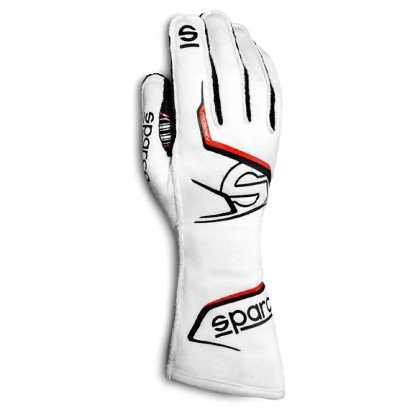 Sparco Gloves Arrow Kart 10 WHT/BLK - Corvette Realm