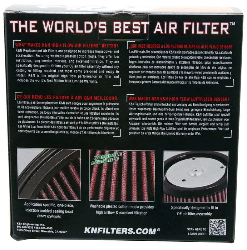 K&N Universal 7in OD / 5in ID / 1.938in H Round Replacement Air Filter - Corvette Realm