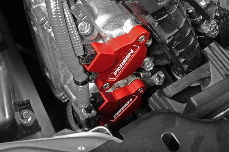 Perrin 15-22 WRX Cam Solenoid Cover - Red - Corvette Realm