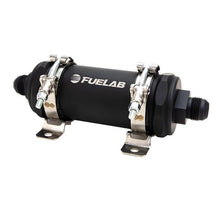 Load image into Gallery viewer, Fuelab PRO Series In-Line Fuel Filter (10gpm) -12AN In/-12AN Out 100 Micron Stainless - Matte Black - Corvette Realm