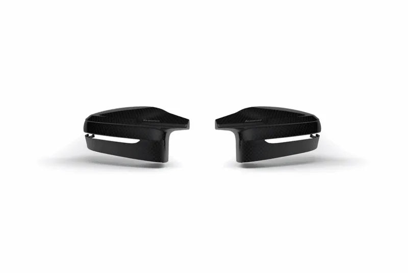 Akrapovic 2021+ BMW (G87) M2, (G80) M3 &amp; (G82) M4 Mirror Cap Set- Gloss Carbon - Corvette Realm