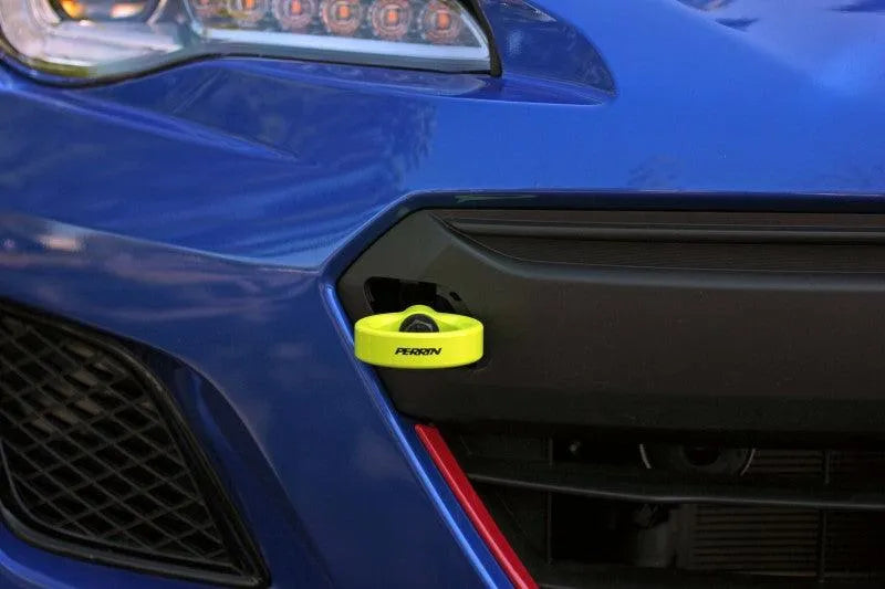 Perrin 18-21 WRX/STI / 13-20 BRZ / 17-20 Toyota 86 Front Tow Hook Kit - Neon Yellow - Corvette Realm