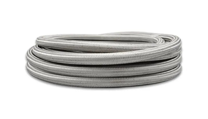 Vibrant SS Braided Flex Hose with PTFE Liner -8 AN (10 foot roll) - Corvette Realm